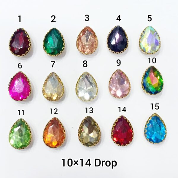 DROP STONES 10*14mm (12 PCS PACK)